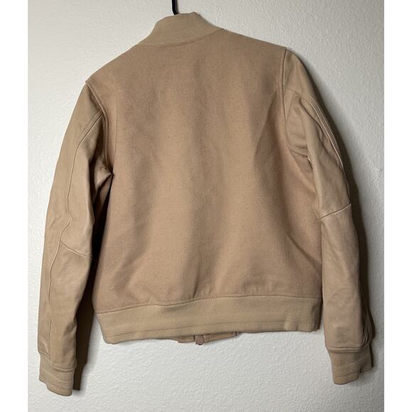 NIKE WMNS NikeLab Essentials Destroyer Varsity Jacket 908642-200 Tan WOMEN'S S - Picture 2 of 12